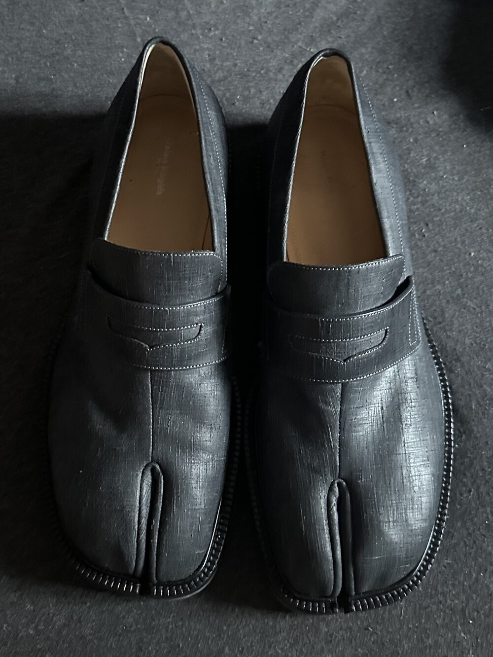 WORN ONCE . N0 BOX. Maison Margiela Men's Black Lug-Sole Boot - Rugged Rubber